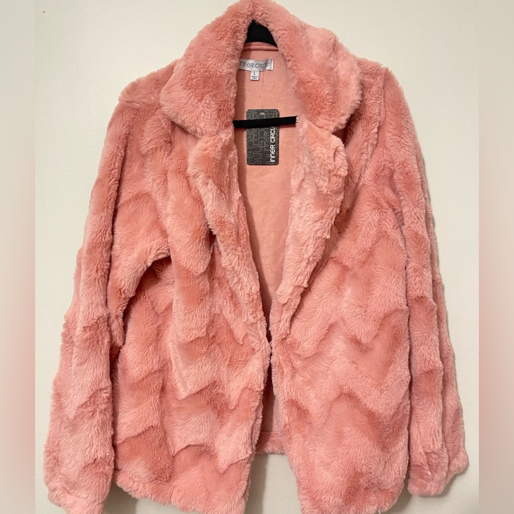 Pink Fall/Winter Fur Jacket - Picture 3 of 4